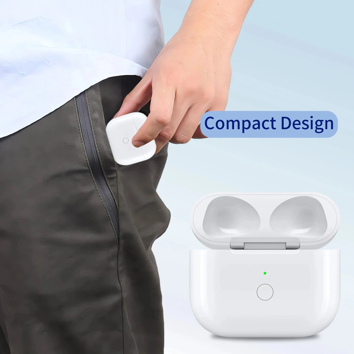 Replacement Original Charging Box For Airpods Pro 1 2 3 Bluetooth Earphone Battery Charger Case With LED Indicator Light