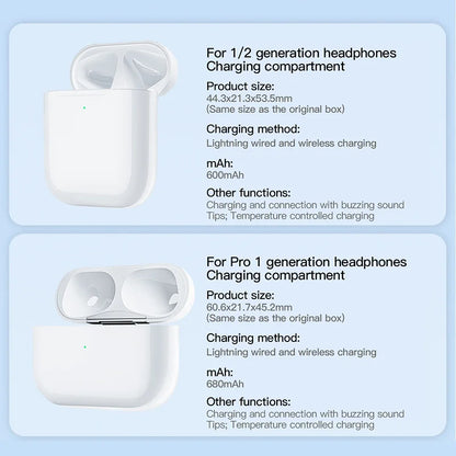 Replacement Original Charging Box For Airpods Pro 1 2 3 Bluetooth Earphone Battery Charger Case With LED Indicator Light